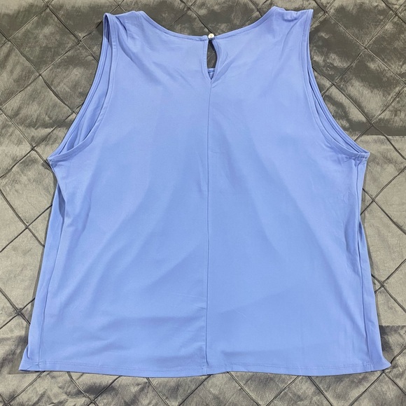 3X Zenana Spring Blue Sleeveless Blouse - Picture 4 of 12
